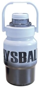 Φορητό παγούρι-θερμός 450ml Λευκό/Μαύρο