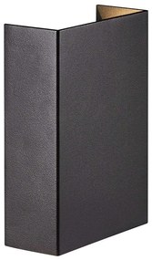 Φωτιστικό Τοίχου Fold 10 2019041003 10,5x14,8cm Led 2x250Lm 3,5W 3000K IP54 Black Nordlux Aluminium, Plastic
