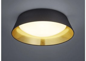 Πλαφονιέρα Φωτιστικό Οροφής LED 18W Μαύρο-Χρυσό Ύφασμα Ponts R62871879 Trio Lighting-R62871879-Μαύρο-Χρυσό R62871879
