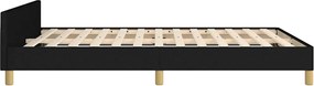 vidaXL Σκελετός Κρεβατιού Χωρίς Στρώμα Μαύρο 140x200 εκ.Υφασμάτινο