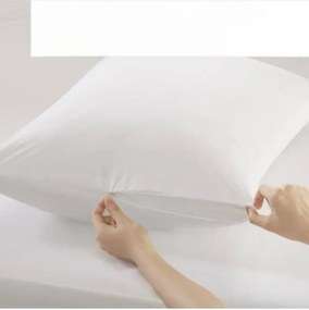 Σετ 10 τεμαχίων λευκές μαξιλαροθήκες με φερμουάρ Λευκό 50x70 cm