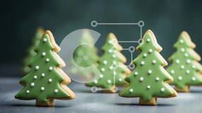 Σετ των 2 Intra Συλλεκτικό Ξύλινο Παζλ Plywood 4mm - Μπισκότα Χριστουγεννιάτικου Δέντρου Σε Ξύλινο Κουτί - Διαστάσεις: 10x10 cm – 25 κομμάτια