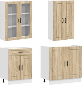 vidaXL Μονάδα κουζίνας PORTO 8 pcs Sonoma Δρυς Επεξεργασμένο Ξύλο