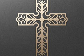 Σετ των 2 Intra απο ξύλο plywood 3mm-4mm πάχος – Περίτεχνος Faith Cross. Ιησούς Σταυρός Δίασταση  20x20 cm INTRAFABR-115243700