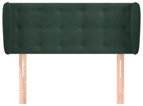 Κεφαλάρι με Πτερύγια Σκούρο Πράσινο 103x23x78/88 εκ. Βελούδινο 3117623