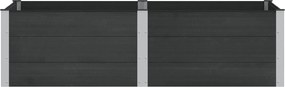 vidaXL Υπερυψωμένη Ζαρντινιέρα Μαύρο 200 x 100 x 54 cm