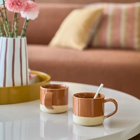 Σετ 2 κούπες από πέτρινη πορσελάνη, NILO