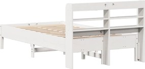 vidaXL Σκελετός Κρεβ. Χωρίς Στρώμα Λευκό 75x190 εκ Μασίφ Πεύκο