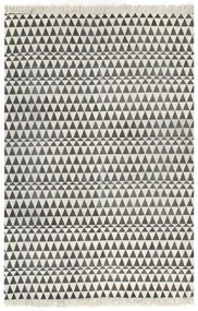 Κιλίμι με Σχέδια Μαύρο / Λευκό 120 x 180 εκ. Βαμβακερό - Μαύρο