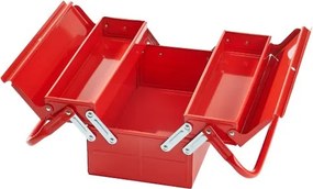 VEVOR Tool Box 14-inch 2-Tier 3-Tray Folding Cantilever Toolbox with Handle