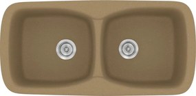 Kitchen Sink Sanitec Classic 319 Inset 93x51 cm Granite Coffee