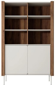 Βιτρίνα - Στήλη Wrap 105x167x39cm White Kazmir-Walnut