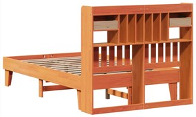 Σκελετός Κρεβ. Χωρίς Στρώμα Καφέ Κεριού 120x200 εκ Μασίφ Πεύκο - Καφέ