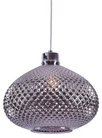 Φωτιστικό Οροφής 77-3739 SE4286-01 SM Ilenia Smoke Glass - Chrome Homelighting Glass