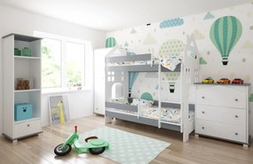 Παιδική Κουκέτα House  White + Grey  80x180cm  BC50025A BabyCute (Δώρο τα Στρώματα)