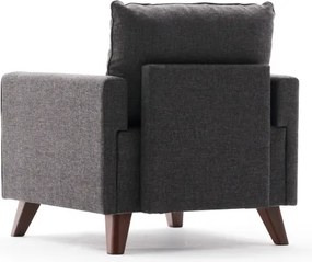 Πολυθρόνα Ανθρακί BELLA 81x82x85