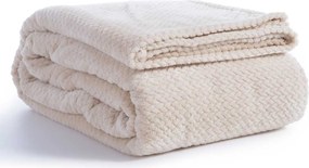 Κουβέρτα Fleece Υπέρδιπλη (220x240) Nef-Nef Homeware Worth Ecru