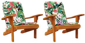 vidaXL Μαξιλάρια Καρέκλας Adirondack 2 τεμ. Πολύχρωμα Ύφασμα Oxford