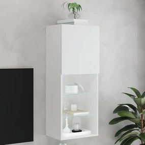 VidaXL Έπιπλο Τηλεόρασης με LED Λευκό 40,5x30x102 εκ.