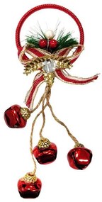 Χριστουγεννιάτικο Κρεματό Διακοσμητικό με Κουδουνάκια - Christmas Ornament-036054-190030