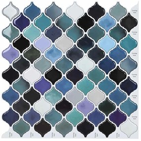 vidaXL Tile Λαμπτήρα 10 pcs Μπλε Πράσινο 27 x 27 εκ.