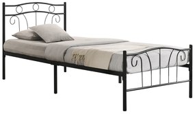Κρεβάτι Διπλό ArteLibre ARCADIA Μαύρο Μέταλλο (Στρώμα 160x200cm)