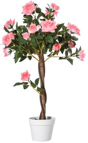 Outsunny Τεχνητό δέντρο, Τεχνητό φυτό σε τσιμεντένια γλάστρα, Τεχνητό φυτό