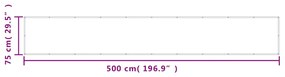 vidaXL Διαχωριστικό Βεράντας Άμμου 75x500εκ 100% Πολ. Ύφασμα Oxford