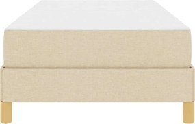 vidaXL Κρεβάτι με ελατήρια με στρώμα Κρεμ 100 x 200 cm ύφασμα