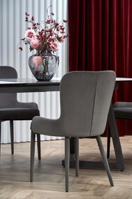 TIZIANO extension table, color: top - light grey / dark grey, legs - dark grey DIOMMI V-CH-TIZIANO-ST