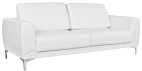 Καναπές Τριθέσιος KENZIE με PU Λευκό 190x81x81 εκ. 190x81x81 εκ.