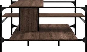 vidaXL Τραπεζάκι Σαλονιού Καφέ Δρυς 100x100x48,5 εκ. Επεξεργασμ. Ξύλο