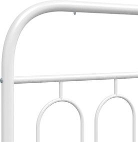 vidaXL Ανταλλακτικό κεφαλάρι Λευκό 200 εκ. Μεταλλικό
