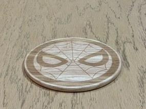 Intra απο ξύλο plywood 3mm-4mm πάχος - Σουβέρ με λογότυπο Spider Man Δίασταση 30x30 cm Intraeaxys-eo4q3e87