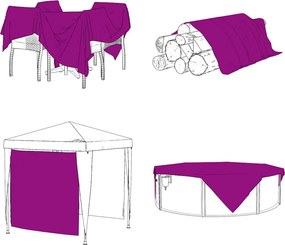 vidaXL Σαφής μουσαμάς με οπές 4x4 m PVC