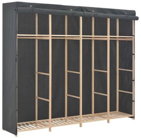vidaXL Ντουλάπα Γκρι 200 x 40 x 170 εκ. Υφασμάτινη