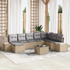 vidaXL Σετ Καναπέ Κήπου 9 pcs 319 x 209 x 85 εκ. Πολυ ράταν