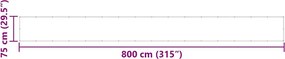 vidaXL Σήτα Μπαλκονιού Πορτοκαλί 75 x 800 εκ. 100% Πολυεστέρας Oxford