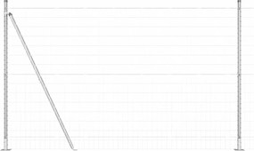 vidaXL Τεντώτο με στήριγμα Ασημί 1,6 x 10 m Ατσάλι