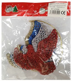 Σετ Χριστουγεννιάτικα στολίδια - 11cm - 4pcs - 230904-230904