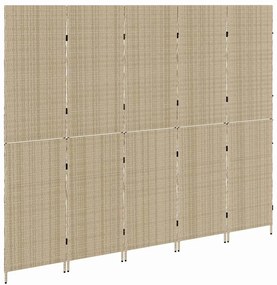 vidaXL Διαχωριστικό Δωματίου Μπεζ 245 x 180 cm συνθετικό ρατάν