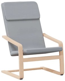 vidaXL Πολυθρόνα Relax Ανοιχτό Γκρι Υφασμάτινη με Υποπόδιο