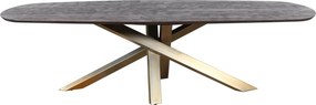 Τραπέζι Alore PTMD - 280cm - Brown, Gold