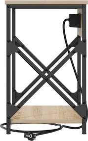 vidaXL Κομοδίνο 2 τεμ. Δρύς Sonoma 41 x 31 x 51 εκ. Επεξεργασμένο Ξύλο