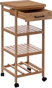 Τρόλεϊ αποθήκευσης κουζίνας 5five Bamboo - 37x48x90cm