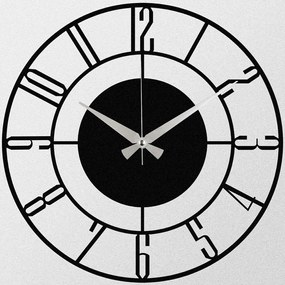 Ρολόι Τοίχου Enzoclock 279ENZ1411 48x48cm Black Wallity Μέταλλο