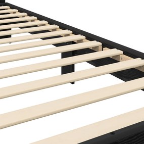 vidaXL Κρεβάτι με Κεφαλάρι Μαύρη Δρυς 80 x 200 cm Επεξεργασμένο Ξύλο