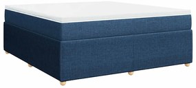vidaXL Κρεβάτι Boxspring με Στρώμα Μπλε 180x200 εκ. Υφασμάτινο