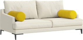 vidaXL Μαξιλάρια Στήριγμα 2 pcs Κίτρινο Ø 25 x 70 cm
