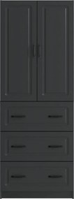 vidaXL Σέτ Ντουλαπιών 2 pcs Μαύρο 66 x 34,5 x 87 εκ.